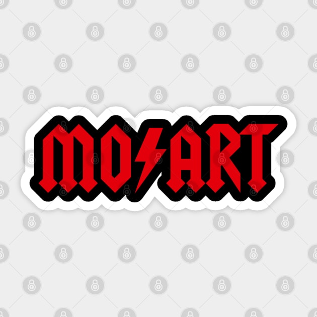 Wolfgang Amadeus Mozart - HARD ROCK music Sticker by LaundryFactory